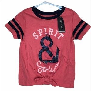 Nautica Spirit & Soul knotted tee, NWT, size 4